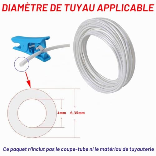 CESFONJER 10 Pcs Accessoires De Filtre à Eau RO | Raccord De Buse 1/4 Pouces |90 Degree Right Angle 3 Way Fast Docking | pour Tuyau de réfrigérateur, Tube d'osmose Inverse – vue 3