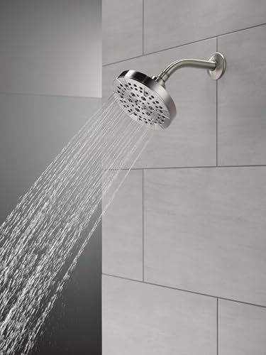 DELTA FAUCET FAUCET 5-Spray Brushed Nickel Shower Head, DELTA FAUCET Shower Head Brushed Nickel, Showerheads, 1.75 GPM Flow Rate, Stainless 52535-SS - Thumbnail 2