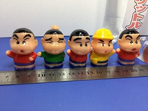 Amazon 希少 クレヨンしんちゃん 指人形 ソフビ フィギュア 当時物 1992年 5体セット ソフビ人形 おもちゃ