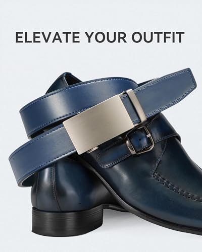 Image of MILORDE Men's Leather Ratchet Belt - 35mm - Customizable Fit