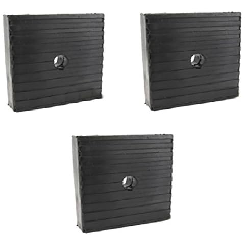 KCHEX 3 Pack Anti Vibration Pads For Air Compressor Or Equipment Solid Rubber 4x4x1 Cover