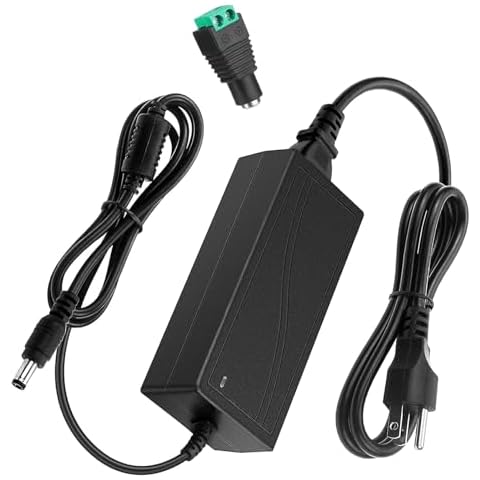 24V Power Supply, 24V 6A Power Supply 100V-240V AC to 24V DC Power Supply with LED Terminal Connector, 24 Volt 6 Amp Power Supply 5A 4A 3A 2A 1A DC Adapter with 5.5x2.1mm Jack Cover
