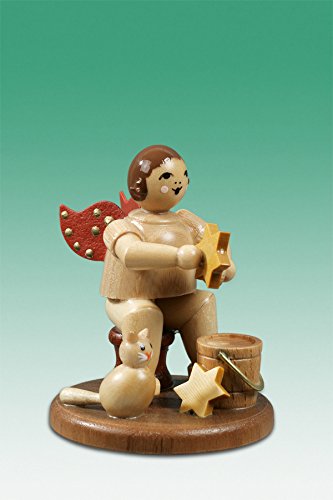 Ange de Noël en bois brut 6.5 cm Rudolphs Schatzkiste