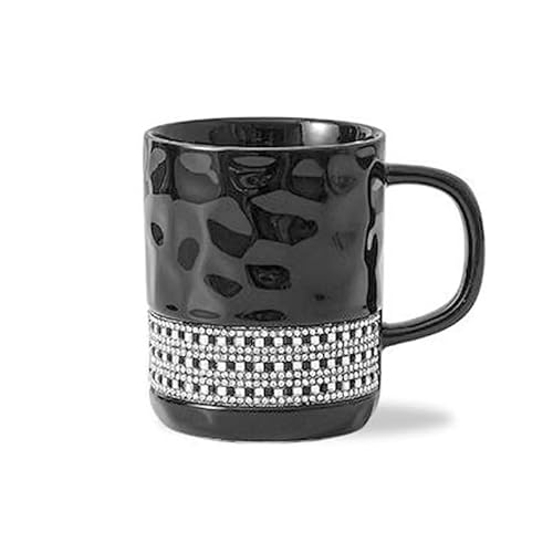 Ceramic Mugs Diamond Water Cups Breakfast Coffee for Household Use