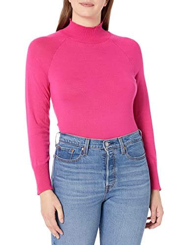 Bcbgeneration Women's Long Sleeve Mock Neck Sweater, Fuchsia, Medium #TOP16