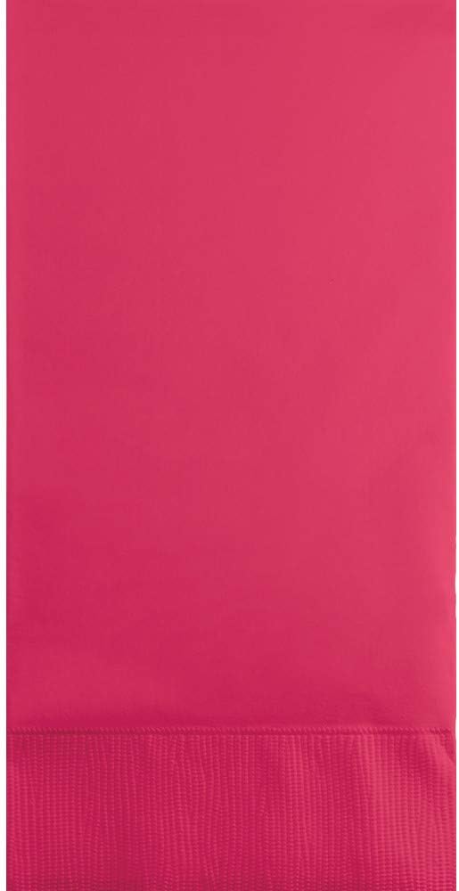 Club Pack of 192 Hot Magenta Pink 3-Ply Disposable Party Paper Guest Napkins 8"