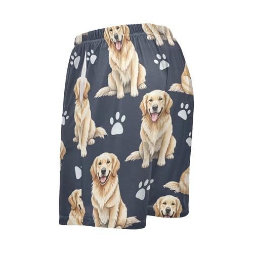 Men's Pajama Shorts Summer Sleep PJ Bottoms Knee Length Sleepwear,Soft Lounge Pants with Pockets for Men S-2XL4