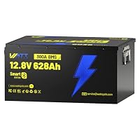 Wattcycle 12V 628Ah LiFePO4 Battery, 5.0 Bluetooth, 8.03kWh Solar, 300A BMS & Low-Temp Protection, 6000+ Cycles, RV, Marine, Off-Grid (Metal)