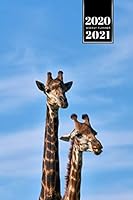 Giraffe Safari Week Planner Weekly Organizer Calendar 2020 / 2021 - Two Heads: Cute Wildlife Animal Pet Bullet Journal Notebook Diary in 6” x 9” Inch Pocket Size 1675848637 Book Cover
