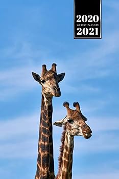 Giraffe Safari Week Planner Weekly Organizer Calendar 2020 / 2021 - Two Heads: Cute Wildlife Animal Pet Bullet Journal Notebook Diary in 6” x 9” Inch Pocket Size