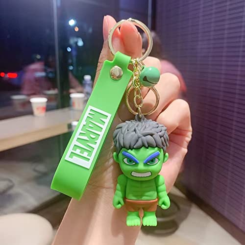Car Keychain ,Thor Hammer Key Chain，Cartoon Dollmarvel Iron Manavengers Logo Pewter Key Ring， Child Keychains For Men-Lanyard Key Chain With Detachable Alloy Metal Rings (Hulk) #TOP5