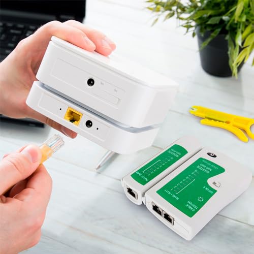 SGILE 12 in 1 Netzwerk Werkzeug Set für RJ45, RJ11, RJ12, Reparaturwerkzeuge, Kabeltester Kit, Patchkabel Tester, LAN Kabel Tester für DIY Haushalt Computer Wartung