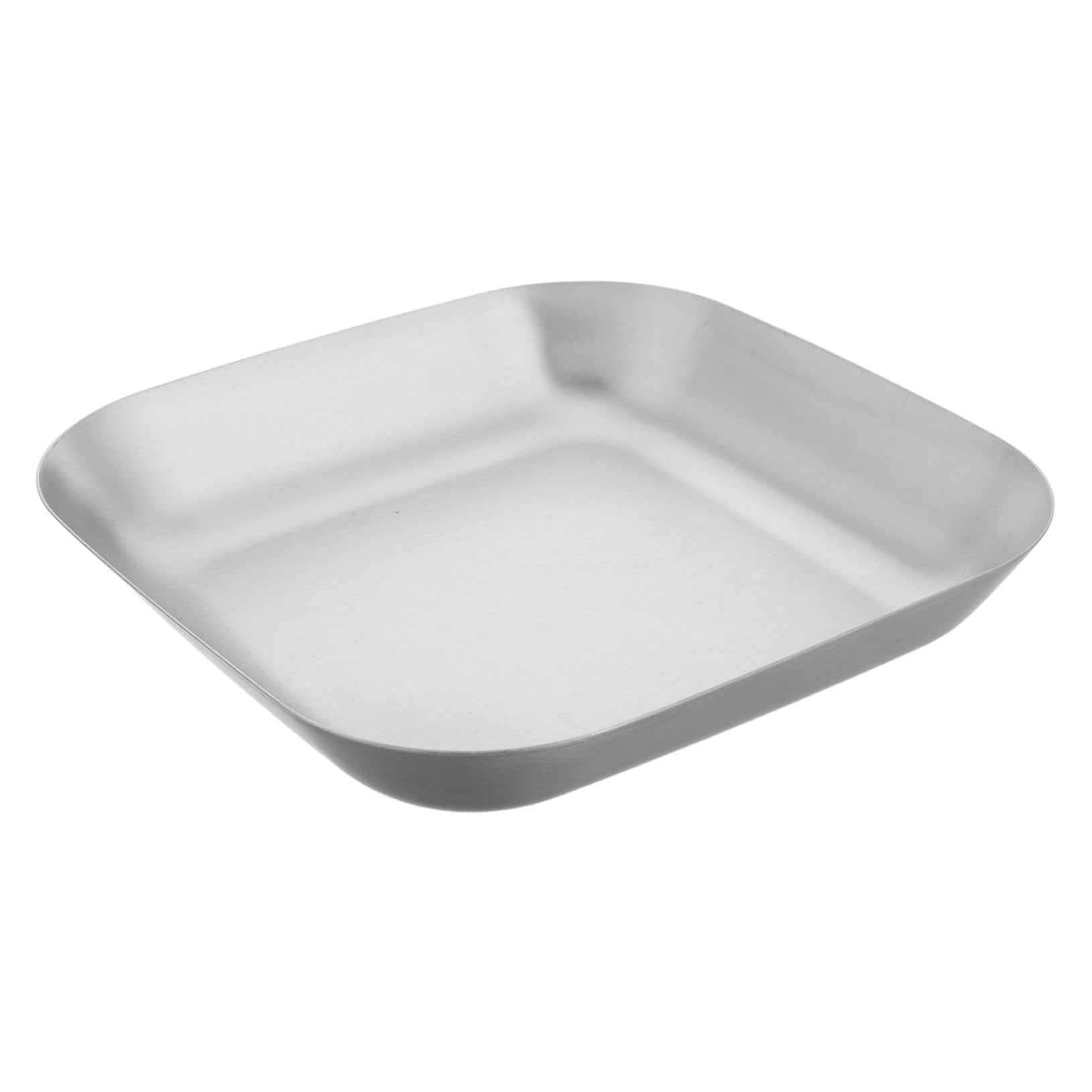Sosoport Elevate Your Dining Stainless Steel Square Plate Versatile Bbq Snack Party Plate