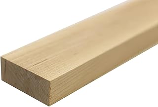 Exotic Wood Zone's Pack of 4, Hard Maple Lumber Board - 3/4" x 2" (3/4" x 2" x 12")