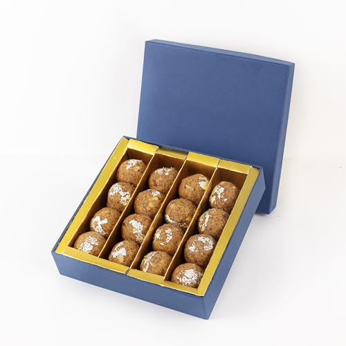 Image of Kilobeaters Sugar Free Protein Almond Ladoo Diwali Sweets Gift Box, Healthy Dessert, Diet and Diabetes Friendly, Ideal Gift for Family and Relatives - 500g (Pack of 1)