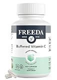 FREEDA Vitamin C - Buffered Vitamin C 500mg - Kosher - Powerful Antioxidant Immune Support - Sensiti