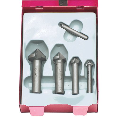 TTC C95 1/4"-1" 5 Pc 82° 3 Flute Countersink Set