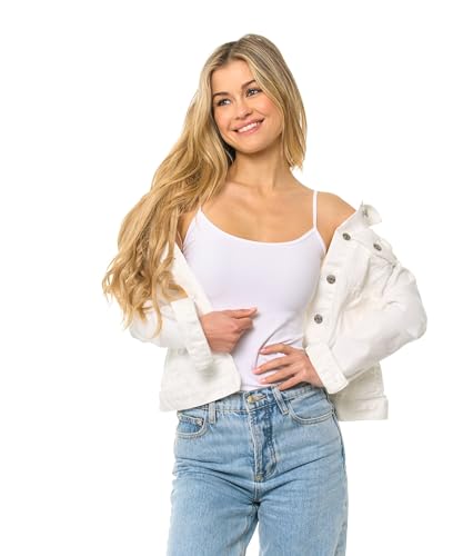 Image of Malibu Sugar Womens Camisole Tank Tops - Seamless Fitted Spaghetti Strap Cami Stretch Basic Womens Camisole for Layering XS-M