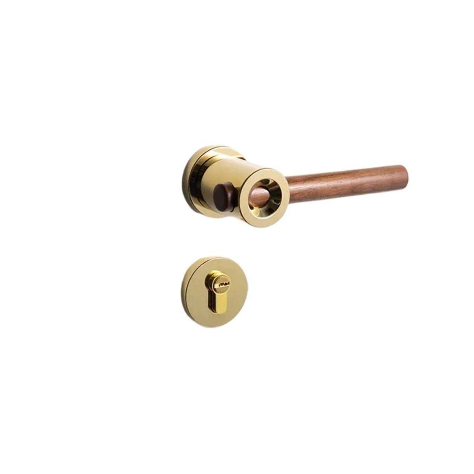 OPTEPYOE Handle Safety Door Lock Bedroom Split Silent(Gold-Silent Lock)