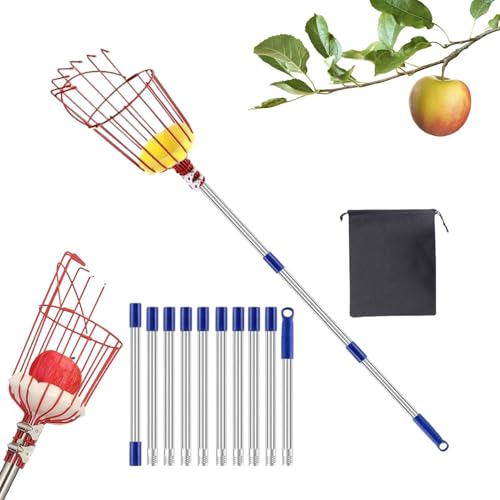 Extendable Fruit Harvest Picker - Long Reach Pole with Collection
