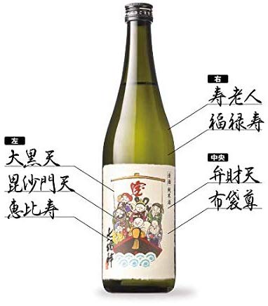 Amazon.co.jp: 宝船 七福神 純米酒 15度 720ml : 食品・飲料・お酒