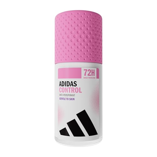 adidas Control Anti-Transpirant Deo Roll-On für sie 72 Stunden Trockenschutz und langanhaltende Frische vegan 50 ml