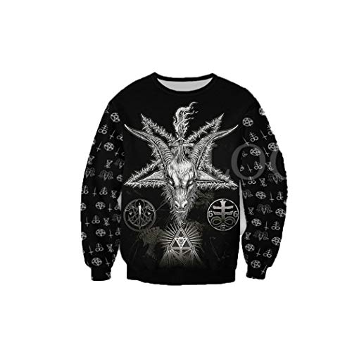 Sweat à capuche Viking 3D taille XXXXL ample résolvant le manque de confort cosplay