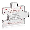 Velenti niece gifts acrylic block puzzle niece gift cute niece gifts from aunt uncle birthday christmas paperweights graduation niece gifts from auntie novelty gifts for nieces  urban country home decor