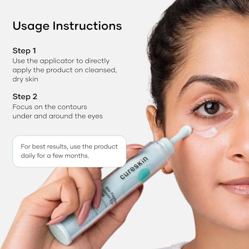 Cureskin Under Eye Gel for Dark Circles for Women and Men | Bio-Peptide Under Eye Gel to Reduce Dark Circles, Puffiness & Wrinkles - Image 6