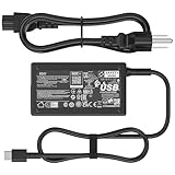 amguog 65W Laptop USB-C Charger Compatible with HP EliteBook x360 1040 630 745 835 840 G9 845 860 G10 HP Elite x2 1012 G2 G4 G8 ProBook 440 450 455 460 Hp Envy x360 17 Spectre x360 Type-C 20V 3.25A
