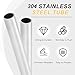 MECCANIXITY 1 PCS 304 Stainless Steel Tubing, 25mm OD 1.5mm Wall Thickness 254mm Long Round Metal Pipe Steel Tube for Industrial Machinery Home Decoration DIY Crafts Model