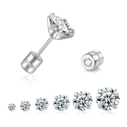 Titanium Hypoallergenic Stud Earrings for Women Mens Nickel Free Earrings - image 1