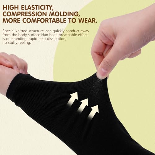 Leikedun 4 Paar UV-Schutz Armlinge Kinder 4-12 Jahre, Kinder Sleeve Arm, Kompressions Armschoner für Volleyball, Gaming & Sport - Atmungsaktive Kühlärmel mit UPF50+ (Schwarz+Weiß)