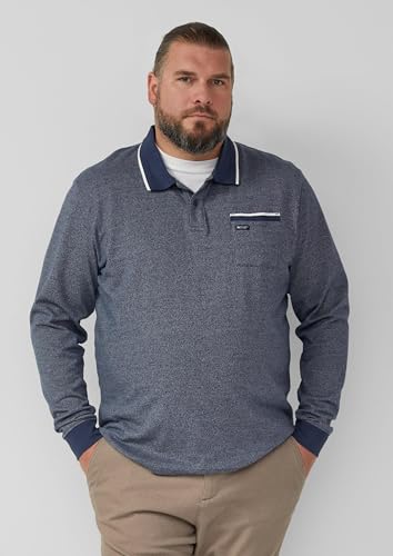 Polo s.Oliver manga larga hombre camiseta cuello con botones negra 3