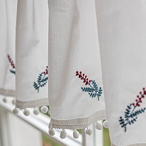 Cortinas cortas estilo granja para ventanas con poca luz de lavaderos y baños 4