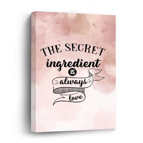 Impression sur toile avec message d'amour pour décoration murale de cuisine