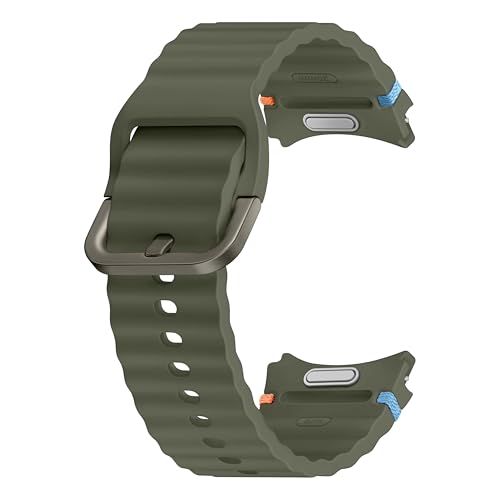 Image of SAMSUNG Galaxy Watch 7, 6, 5, 4 Series Sport Band, Rubber, Smartwatch Replacement Strap for Men and Women, One Click Attachment, Small /Medium, ET-SNL30SKEGUJ, Green