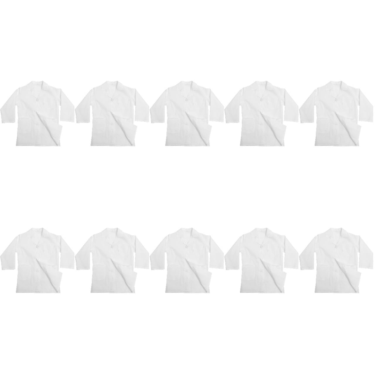 POPETPOP Lot de 10 blouses de laboratoire pour enfant - Blanc