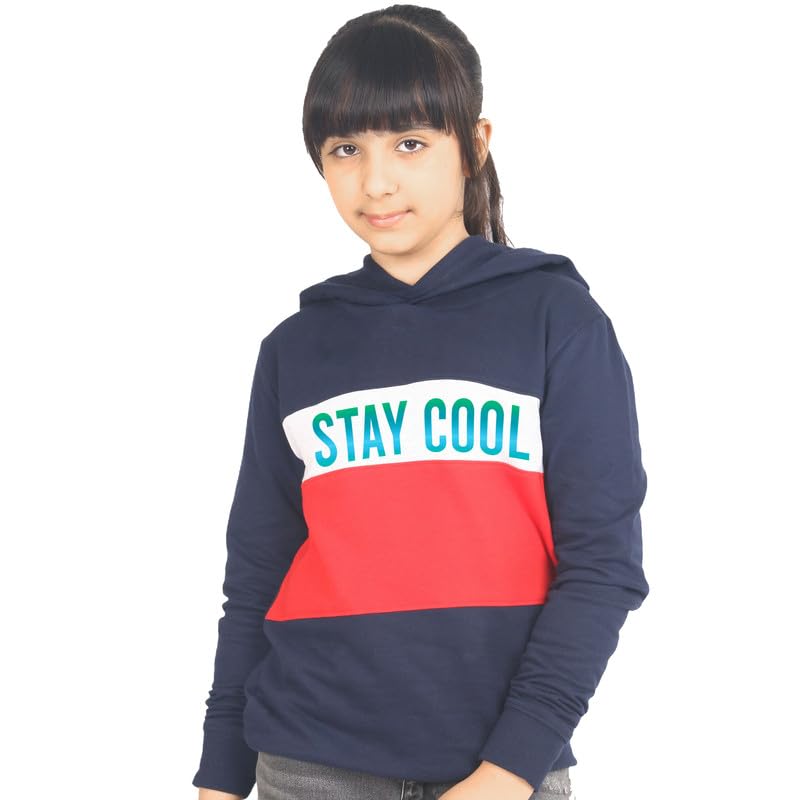 Image of Real Basics Girls Cotton Hooded Sweatshirt (Pack of 1)