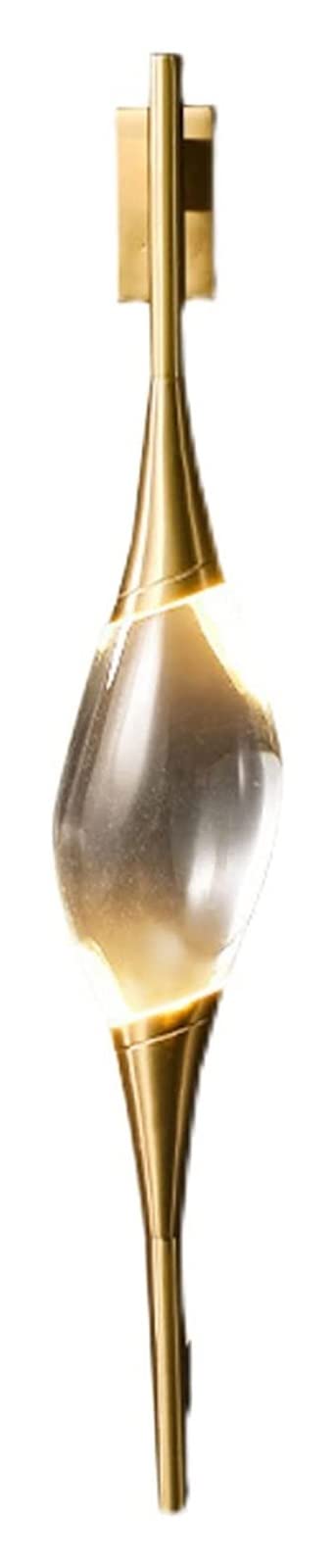 ZTCHSENZT Wall Lamp Light Modern Luxury Bedroom Bedside Lamp, Living Room Corridor Hotel All Copper Crystal Wall Light