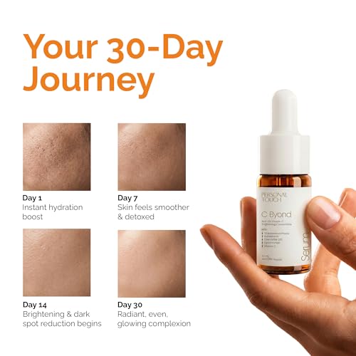 Image of Personal Touch C Byond Vitamin C Serum for Glowing Skin | 6000X Potent Antioxidant Formula with RGBcomplex, Hyaluronic Acid & Astaxanthin | Brightening & Radiance | 10 ml