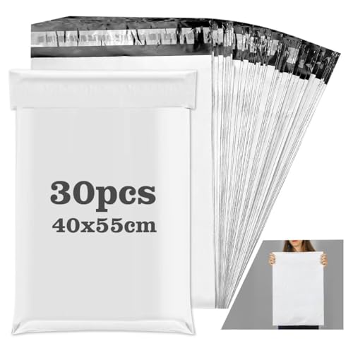 30 Stück Plastik Versandbeutel, 40×55cm Wasserdichte...