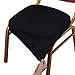 Voilamart Chair Seat Covers, Stretchable Dining Chair Cover Slipcovers, Soft Chair Protectors for Dining Room Patio Office Chair - Pack of 4, Black