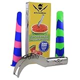 Summer Deluxe Set >> Silicone Popsicle Molds and Melon Slicer Cutter and Server by Kitcheninja. Professional Kitchen Tools Set No Mess Slices. Easy To Use - Clean Cut, All Flesh No Rind