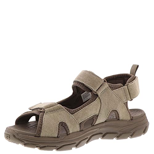 Skechers USA Men's Men's Three Strap Open Toe Sandal, Blk, 9