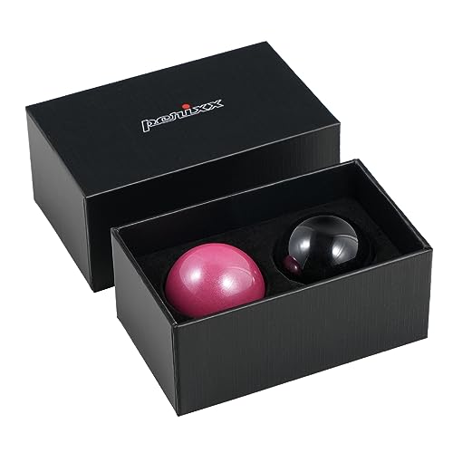 Image of Perixx PERIPRO-303 X2D Replacement Trackball Set of 2 PERIMICE-517 /717 /520 /720 Compatible with Logitech M575 /M570 and Elecom Trackball Mouse - Polished Finish - Black and Pink 2 Color Set