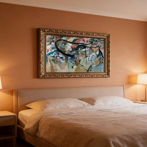 Cadre Kandinsky Composition 5 tableau sur toile prêt à poser sans percer