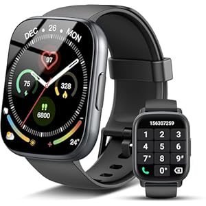 Smartwatch Herren Damen, 1,95″HD Touch Fitnessuhr mit Telefonfunktion, 110+Sportmodi Smart Watch Fitness Tracker mit Pulsmesser Schlafmonitor Schrittzähler, IP68 Wasserdicht Sportuhr für iOS Android