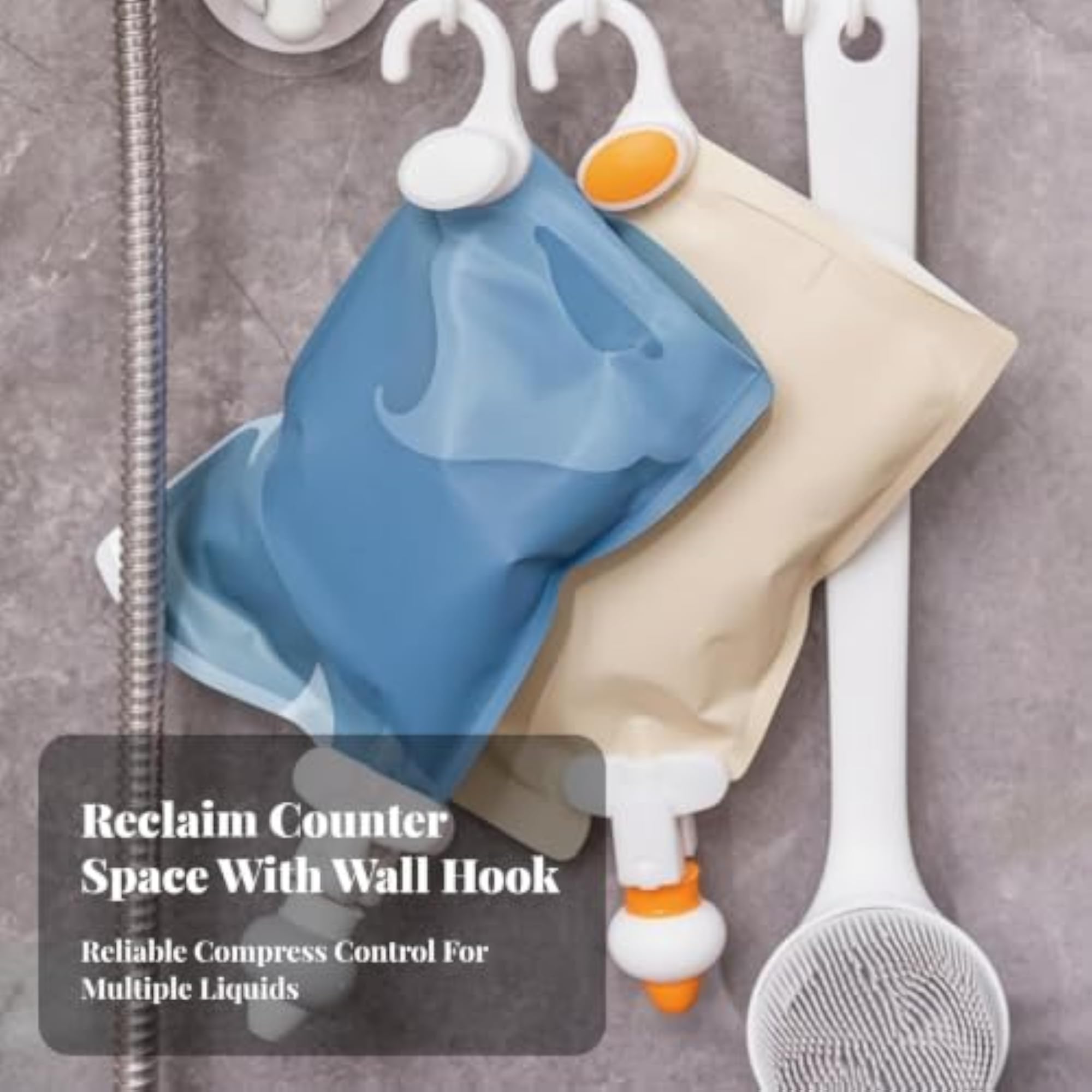 Silicone Bag Dispenser with Pump, Secure Locking Mechanism