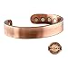 Reevaria - Pure Copper Plain Magnetic Heavyweight Cuff Bracelet for Men, with 8 Magnets 3500 Gauss